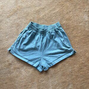 Atlantic Green Los Angeles Apparel Heavy Jersey Garment Dye Short Shorts